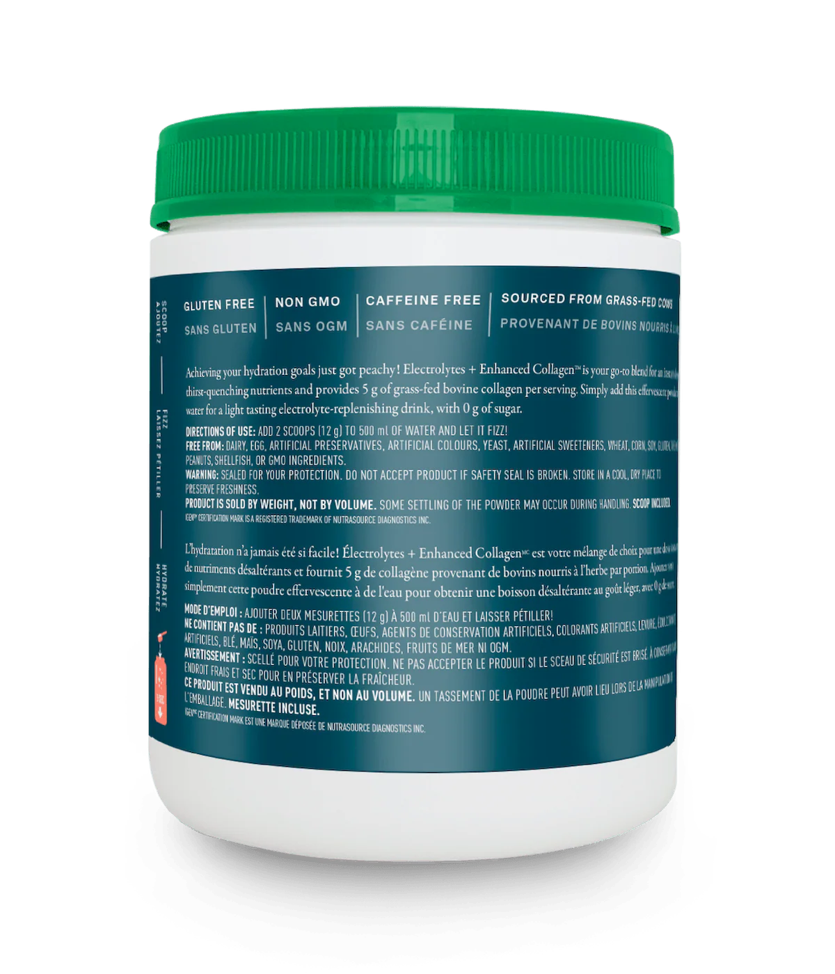 Electrolytes + Enhanced Collagen - Juicy Strawberry Peach 600 g - Image 2
